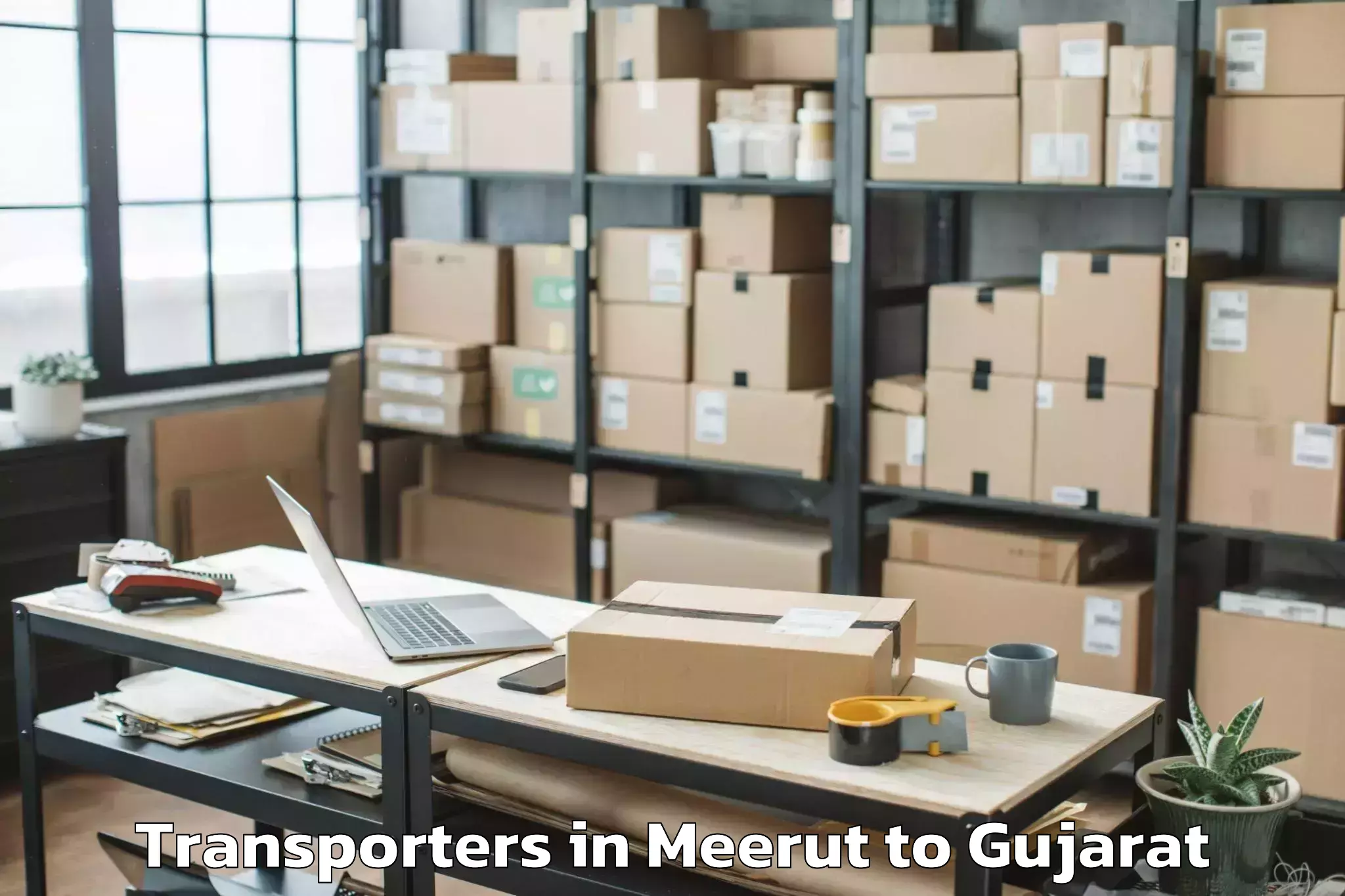 Hassle-Free Meerut to Gussar Transporters